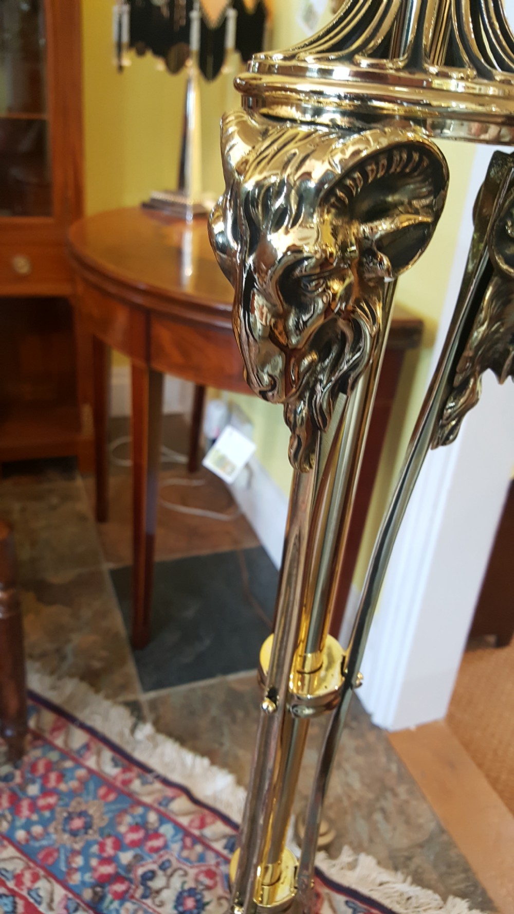 Early 20thC Brass Lamp Standard View II