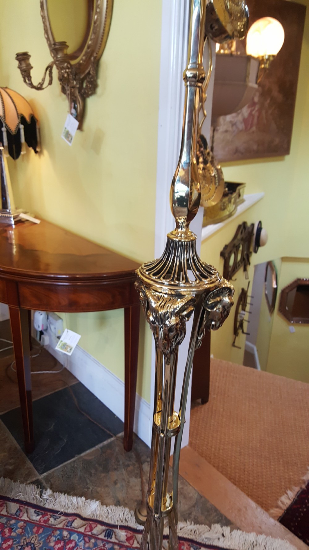 Early 20thC Brass Lamp Standard View III