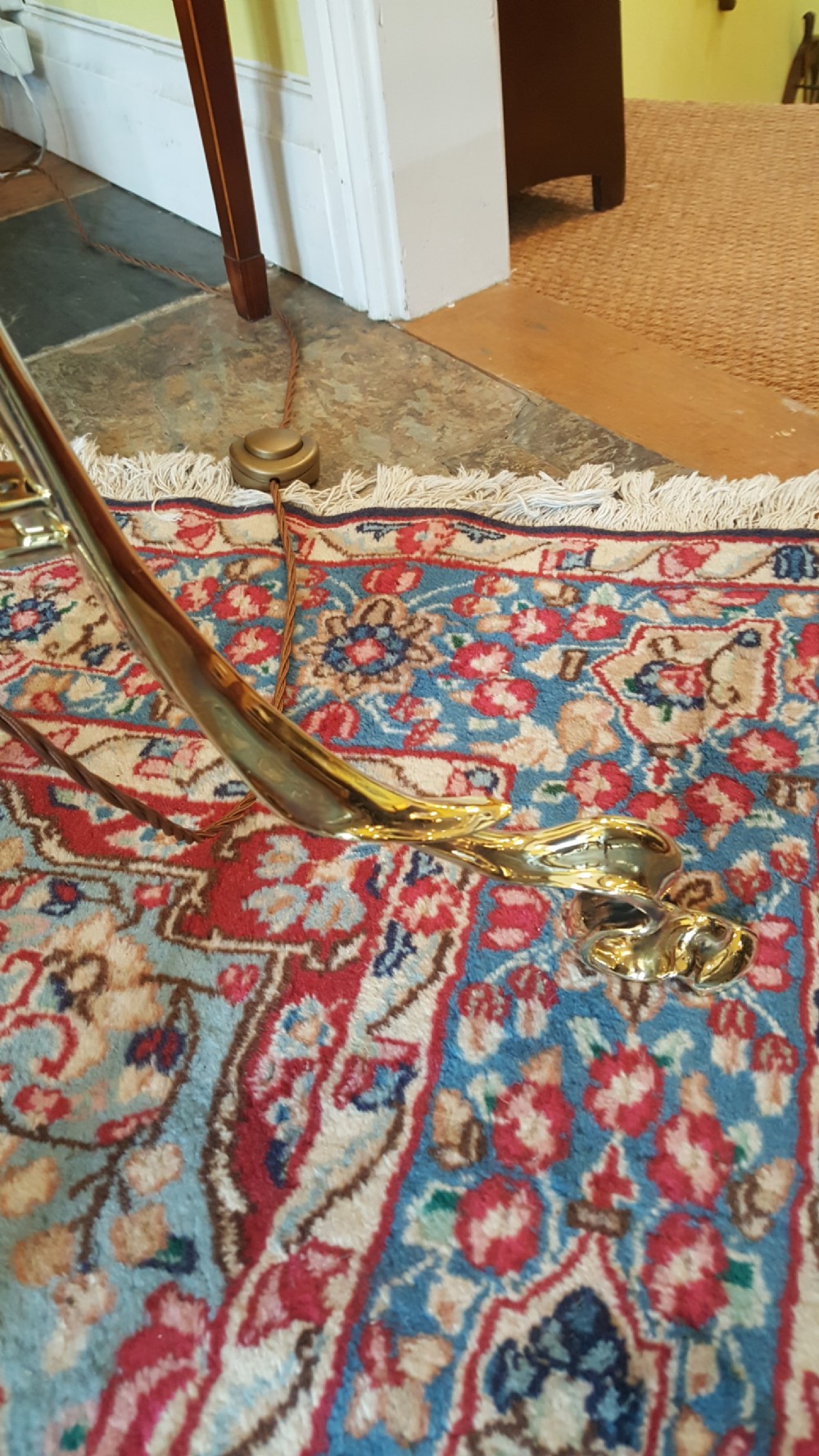 Early 20thC Brass Lamp Standard View V