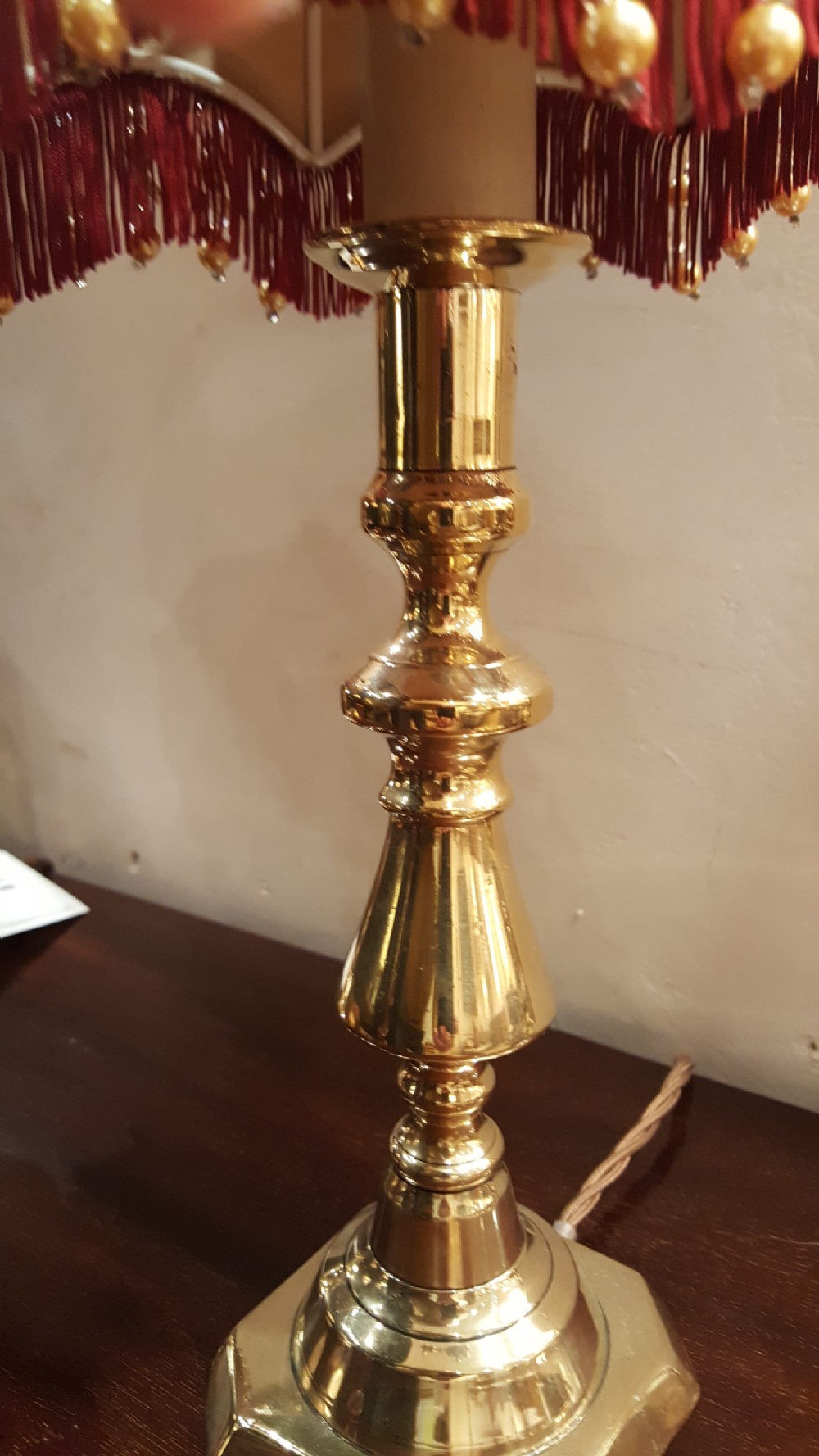 Pair of Edwardian Brass Candlesticks View III