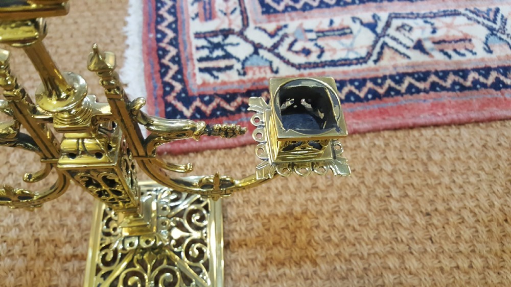 Pair of Aesthetic Brass Candelabra View IV
