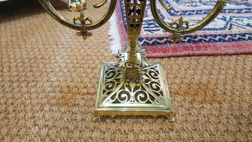 Pair of Aesthetic Brass Candelabra View VI