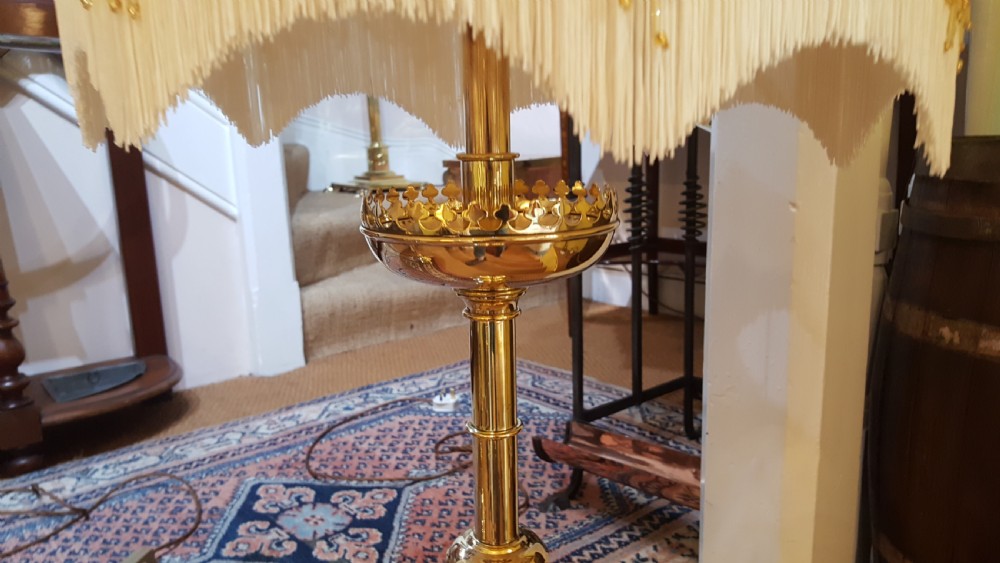 Pair of Late 19thC Brass Alter Sticks View III