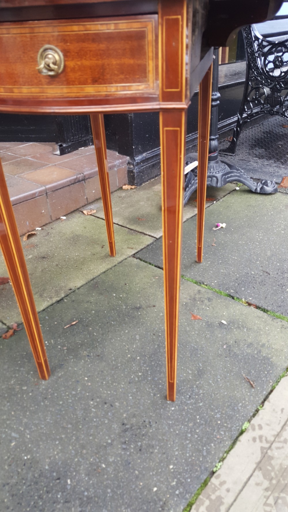 Edwardian Mahogany Inlaid Pembroke Table View IV