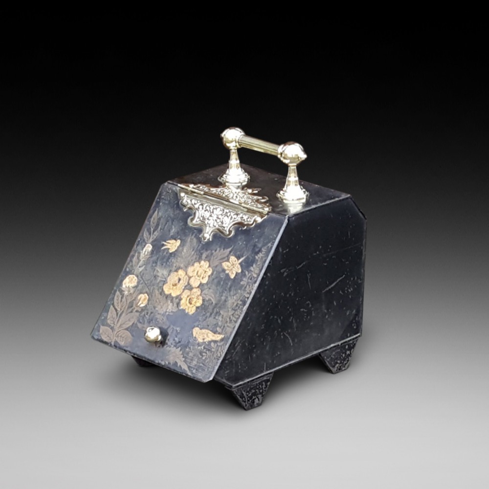 Victorian Toleware Coal Scuttle