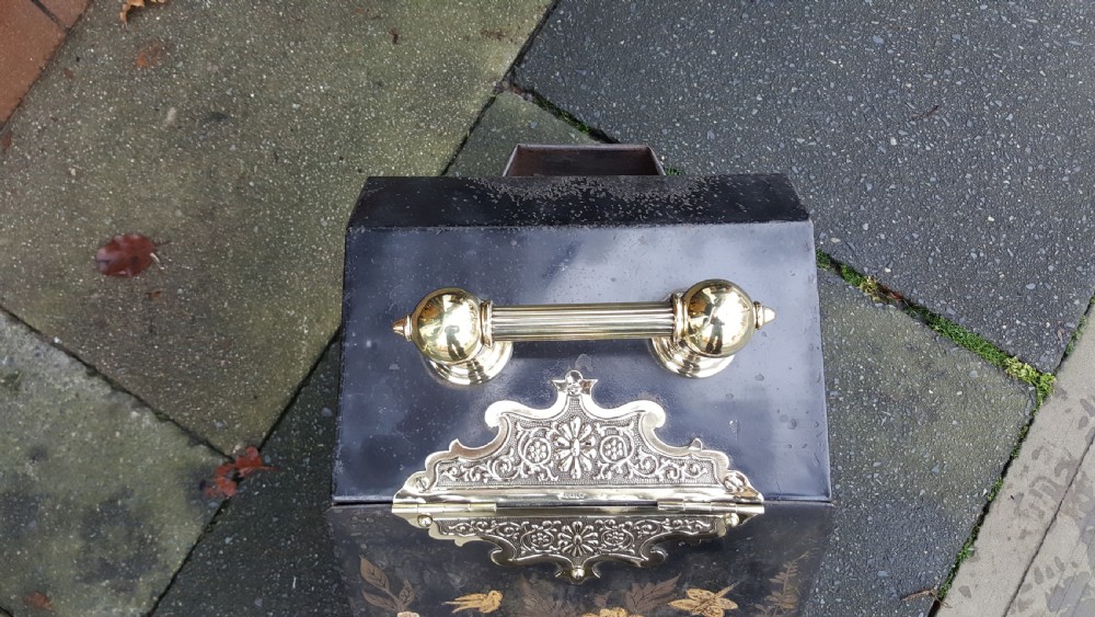 Victorian Toleware Coal Scuttle View III