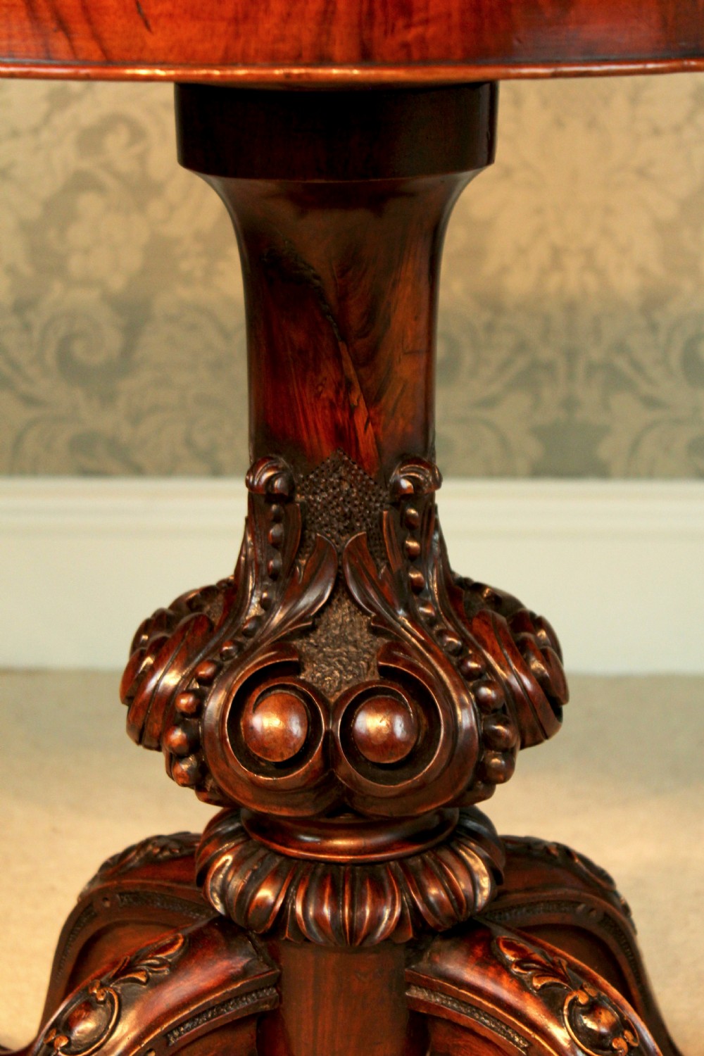  Late Victorian Burr Walnut Serpentine Shape Card Table View IV