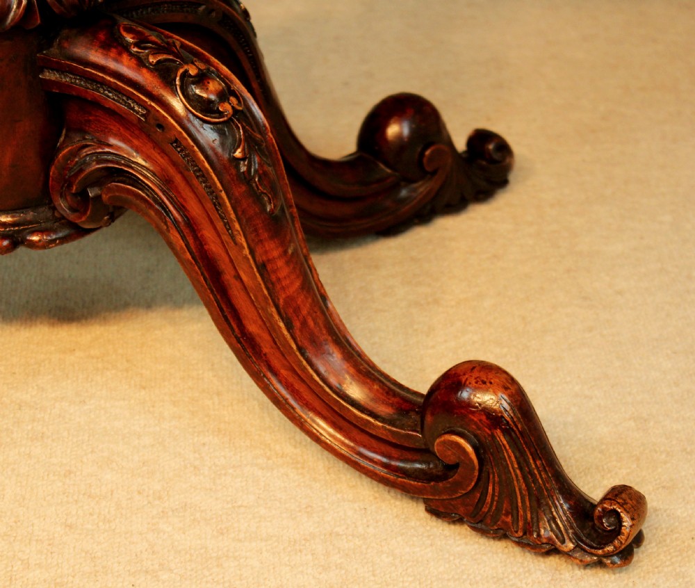 Late Victorian Burr Walnut Serpentine Shape Card Table View V