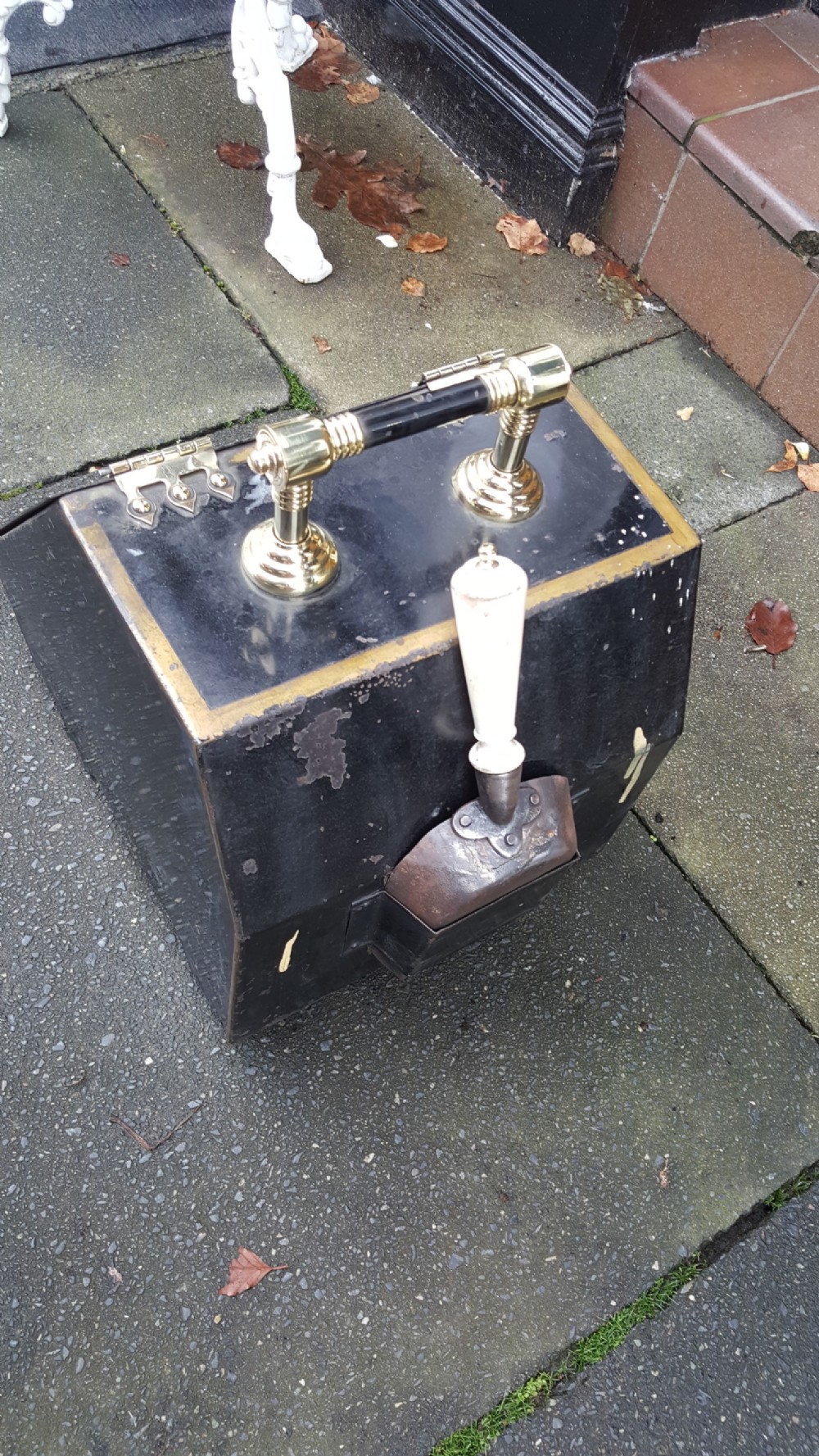 Victorian Toleware and Brass Coal Scuttle View VI