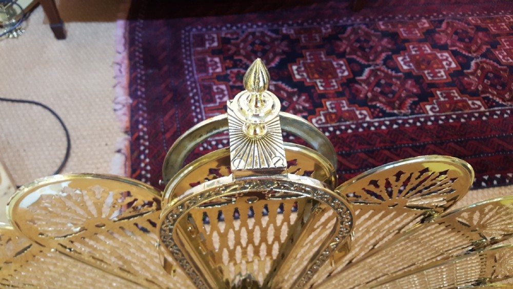 Late Victorian Brass Fire Screen View III