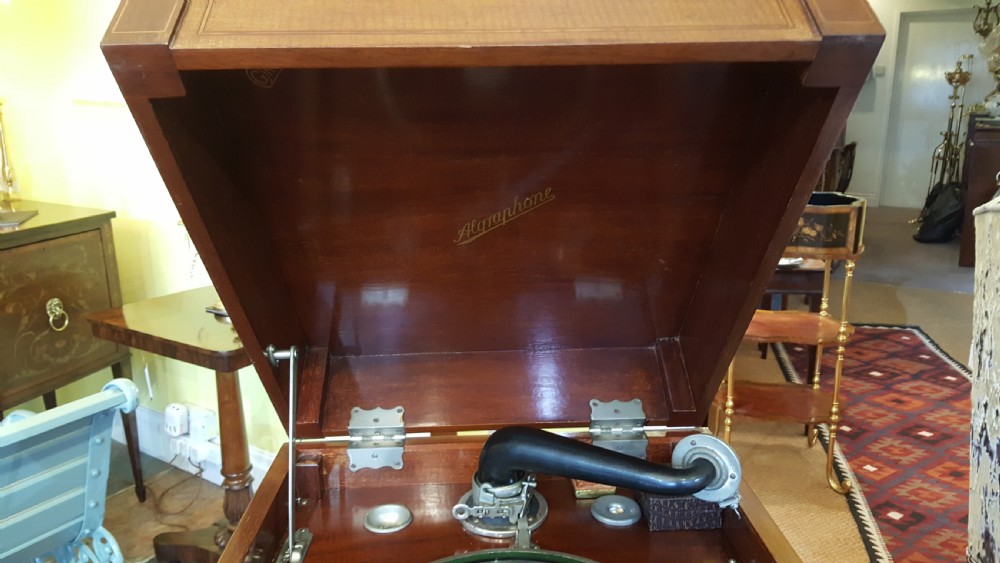 Grahams Gramophone in Sheraton Style Mahogany Cabinet View VI