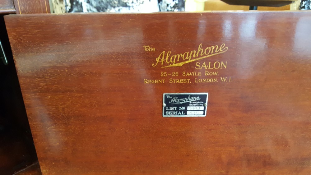 Grahams Gramophone in Sheraton Style Mahogany Cabinet View XII
