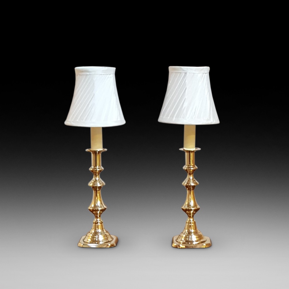 Pair of Edwardian Brass Candlesticks