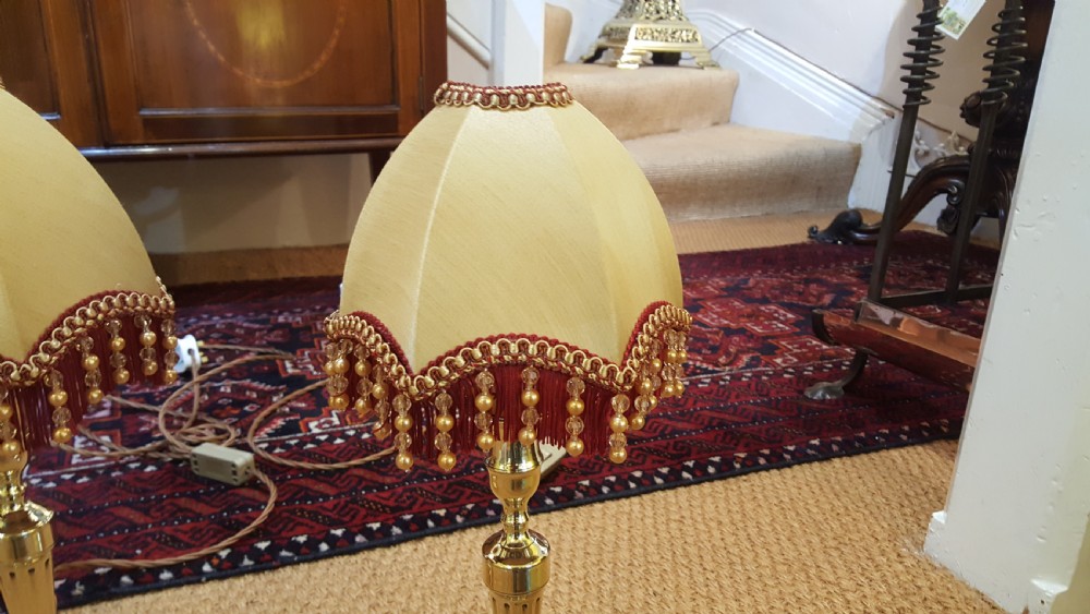 Pair of Edwardian Brass Candlesticks View II