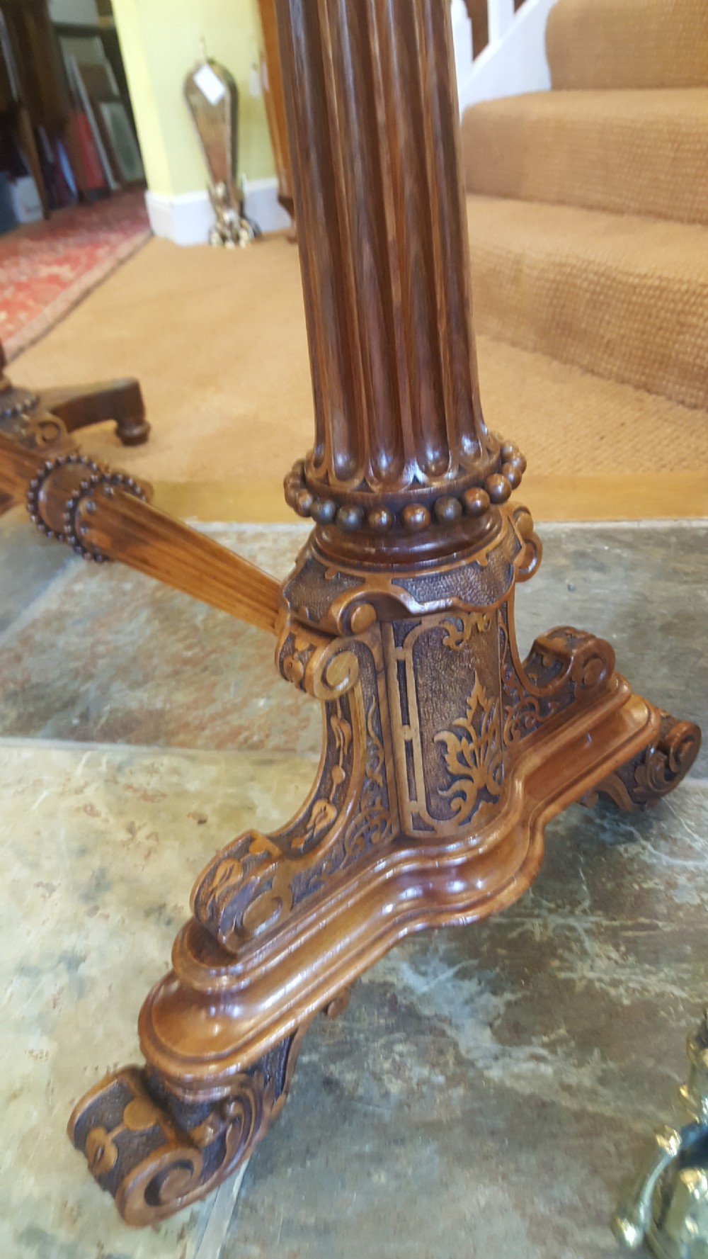 Victorian Burr Walnut Fold Over Card Table View V