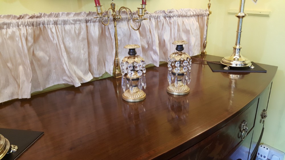 Pair of Regency Bronze Lustres View II