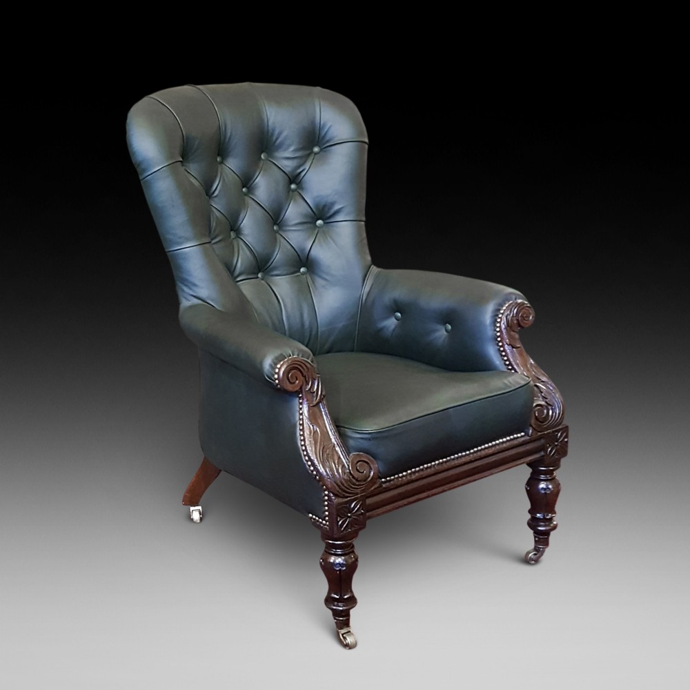 Early Victorian Mahogany Framed Armchair