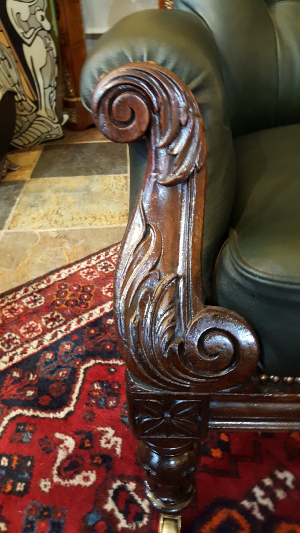 Early Victorian Mahogany Framed Armchair View IV