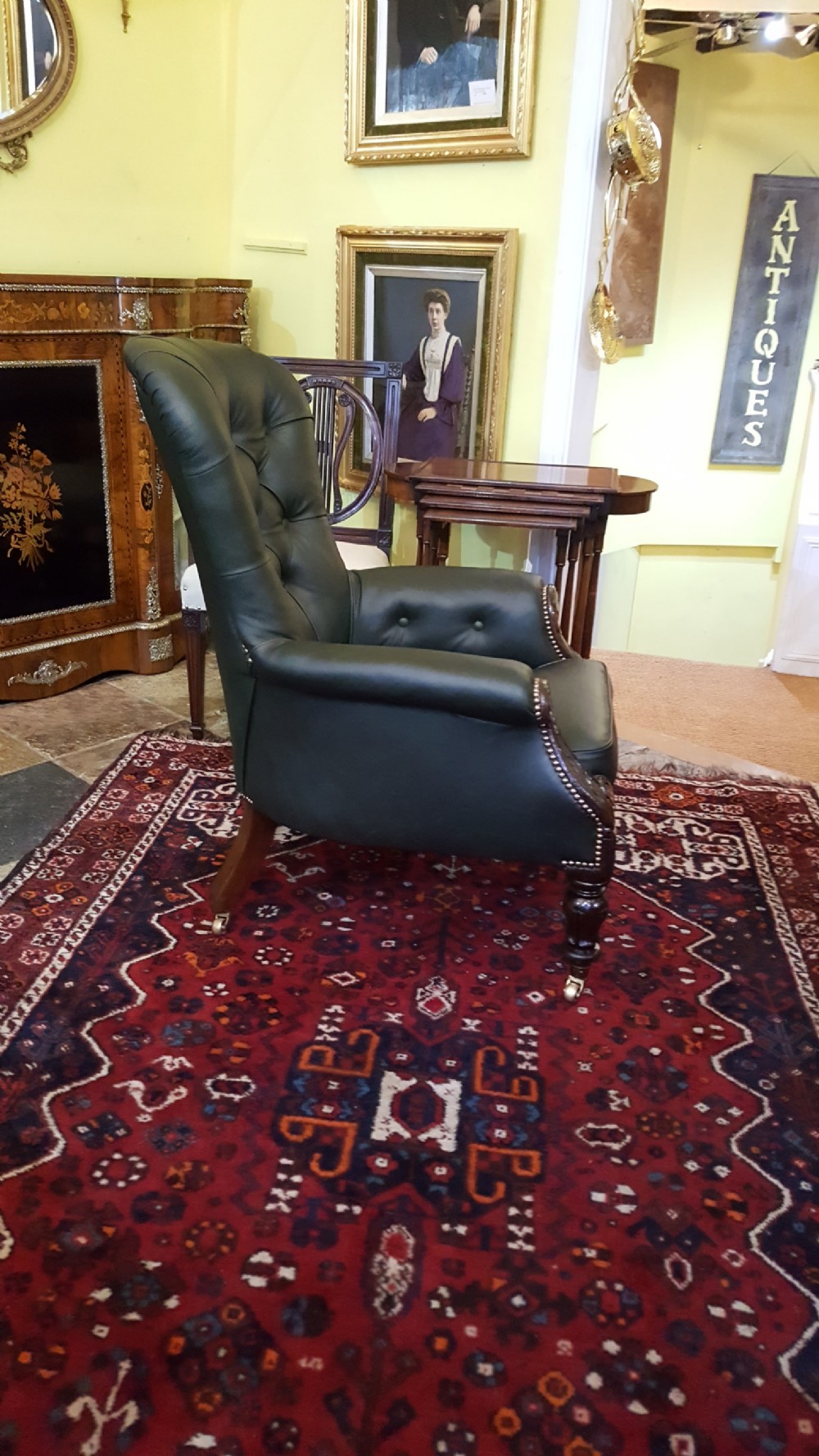 Early Victorian Mahogany Framed Armchair View VI