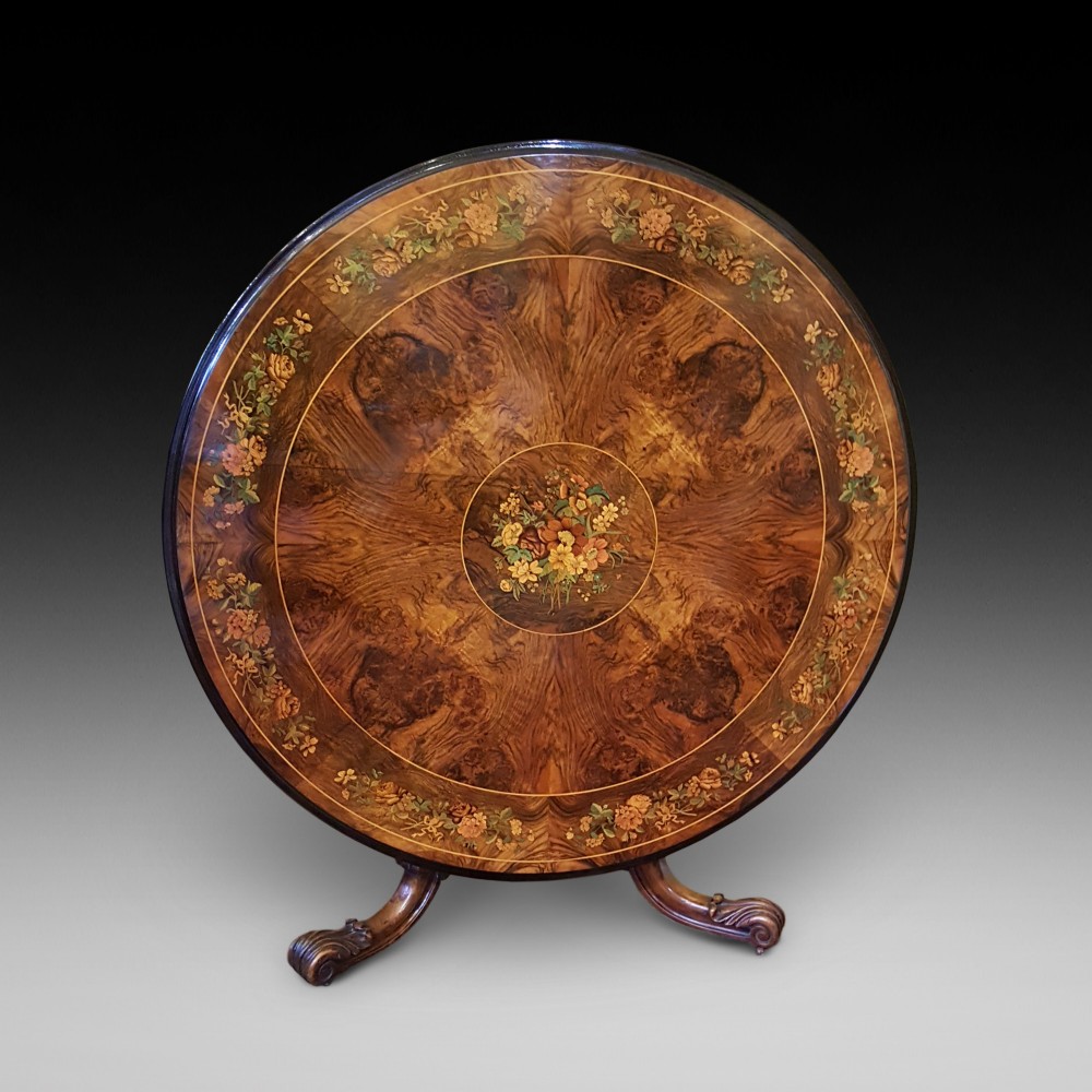 Superb Quality Victorian Burr Walnut Centre Breakfast Table