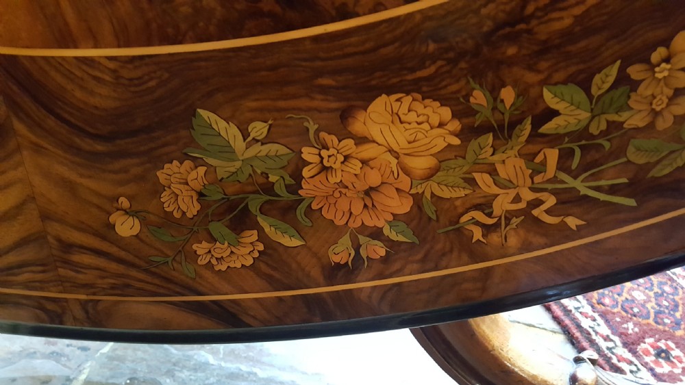 Superb Quality Victorian Burr Walnut Centre Breakfast Table View V