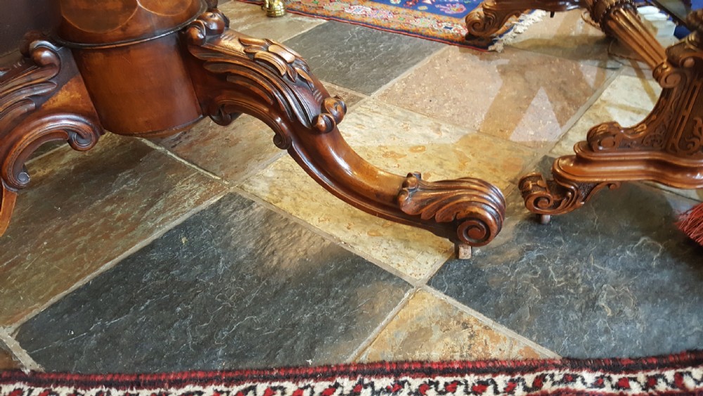 Superb Quality Victorian Burr Walnut Centre Breakfast Table View VIII
