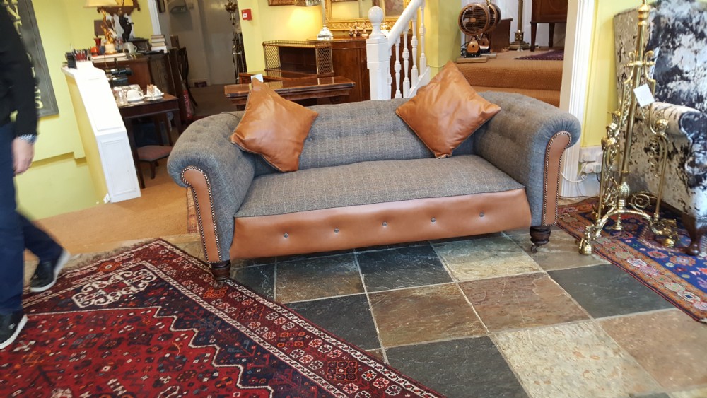 Victorian Chesterfield Style Sofa Settee View VIII