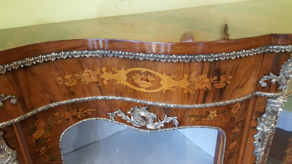 xhibition Quality Victorian Burr Walnut Credenza View VI