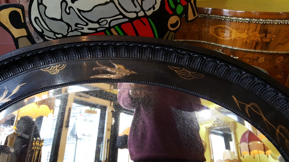 Oval Mirror with Japanned Decoration View III