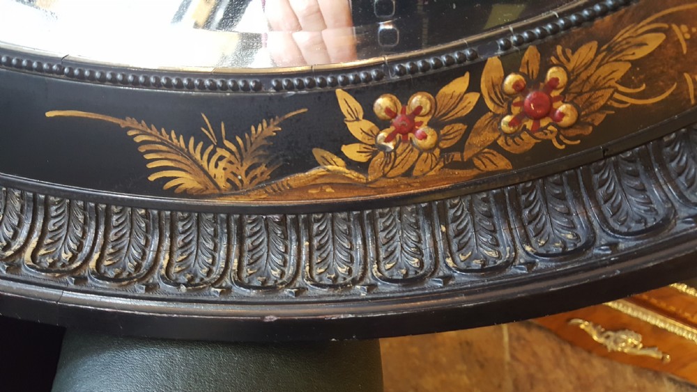 Oval Mirror with Japanned Decoration View VI