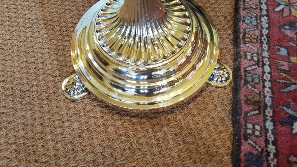 Victorian Brass Extendable Standard Oil Lamp View VI