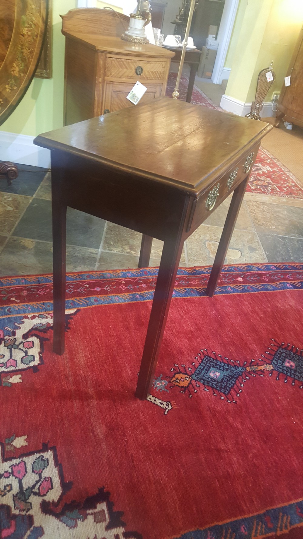 18thC Country Oak Lowboy View III