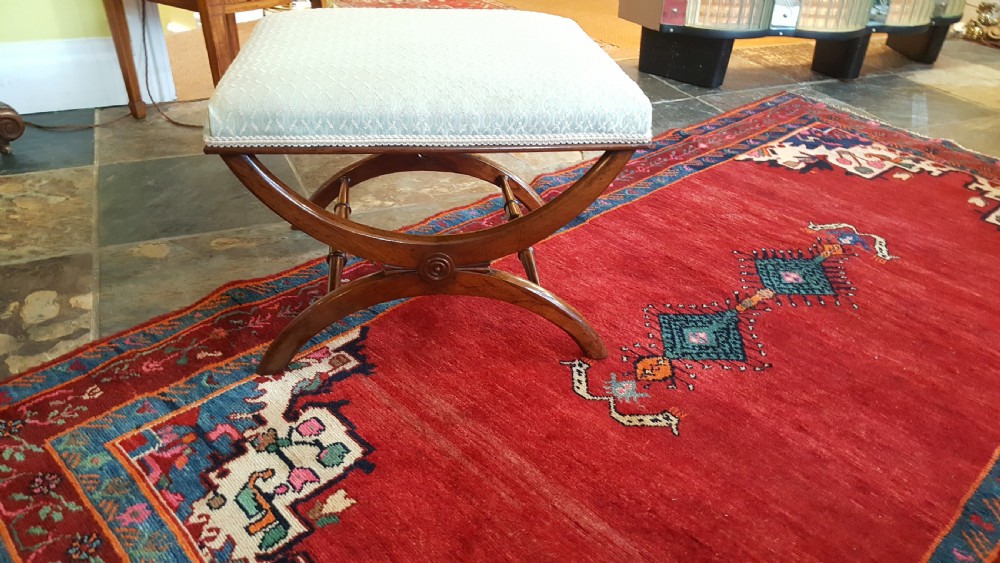 Regency Rosewood X-Stretchered Stool View IV