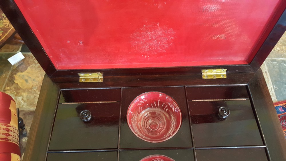 Late Regency Rosewood Teapoy View V