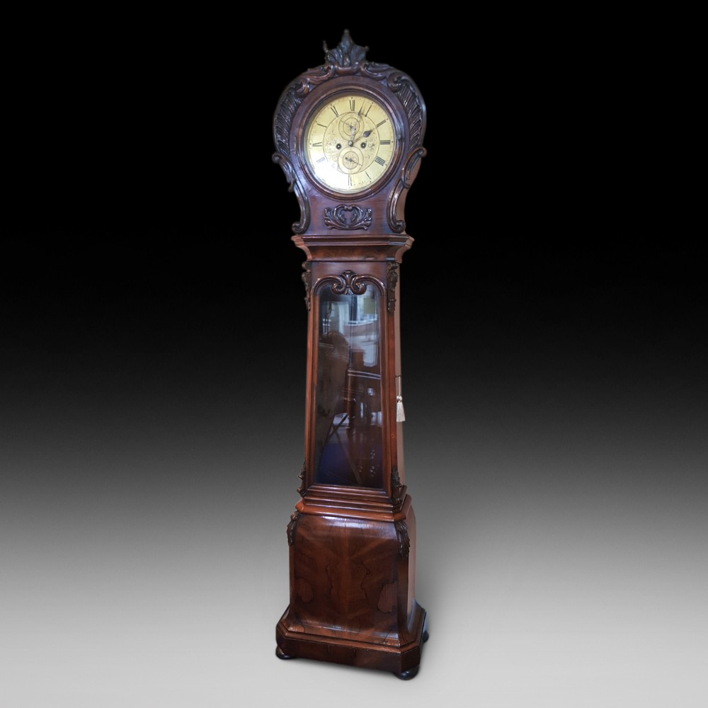 Late Regency Rosewood Longcase Clock by D.Duff of Paisley 