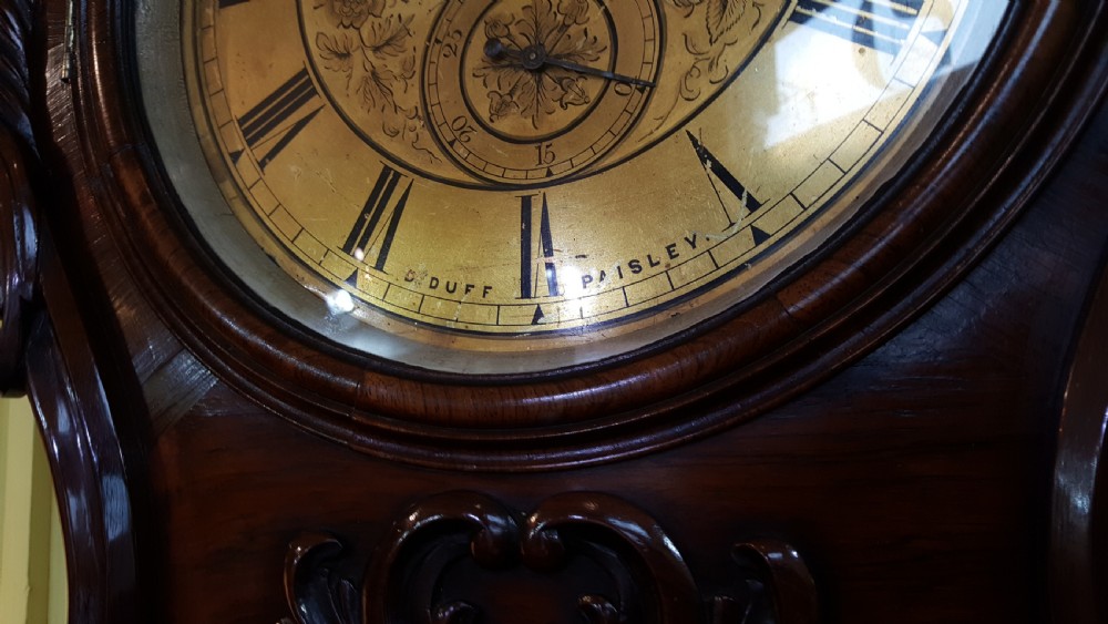Late Regency Rosewood Longcase Clock by D.Duff of Paisley  View III