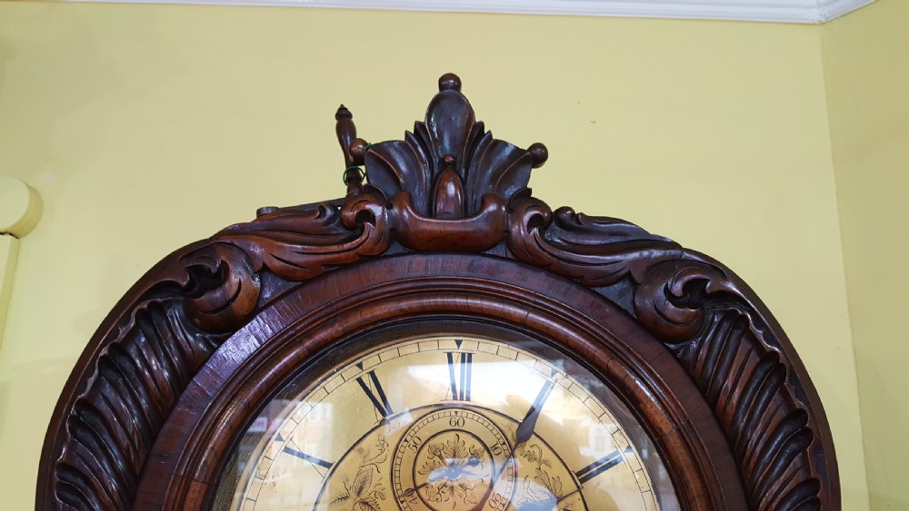 Late Regency Rosewood Longcase Clock by D.Duff of Paisley  View V