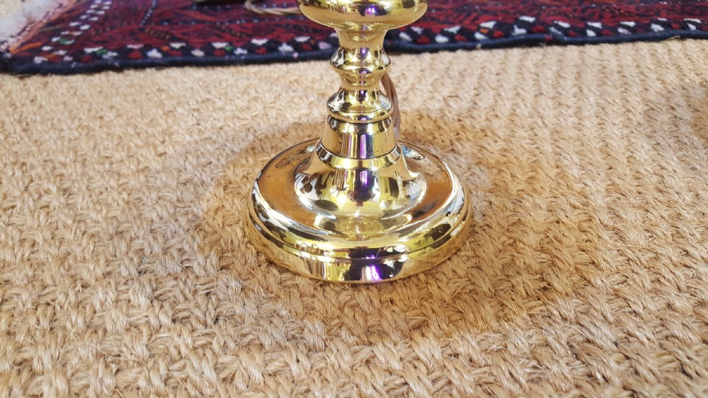 Pair of 19thC Brass Candlesticks View II