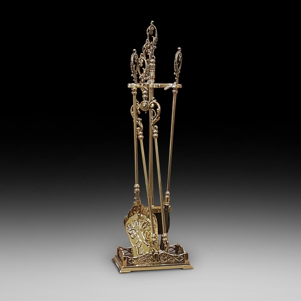 Victorian Brass Companion Fireside Set
