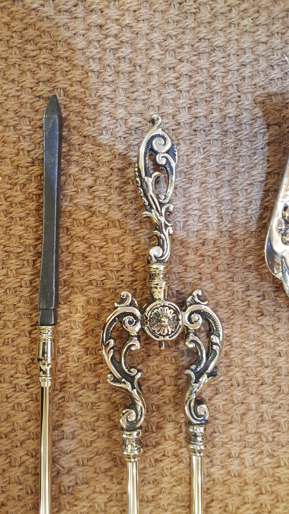 Victorian Brass Companion Fireside Set View V