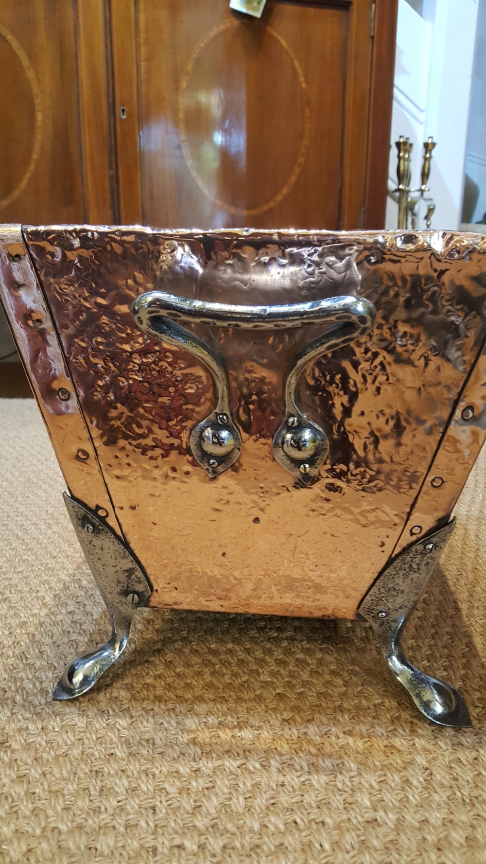 Art Nouveau Copper Jardiniere View V