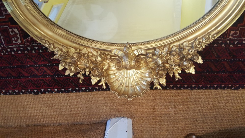 19thC Gilt Geso Framed Wall Mirror View IV
