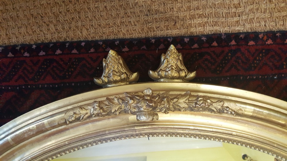  19thC Gilt Geso Framed Wall Mirror View VI