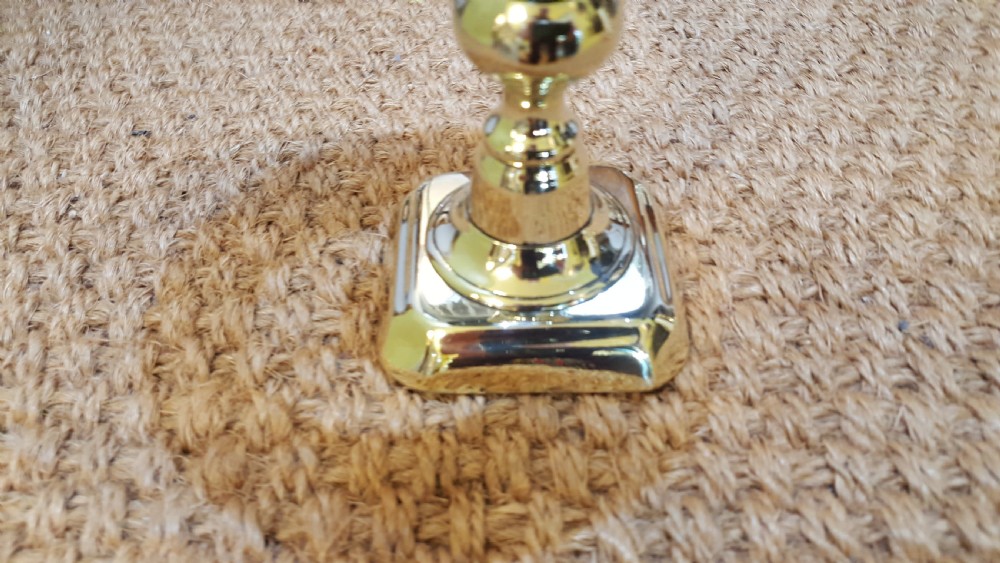Pair of Victorian Brass Candlesticks converted to Bedside Lamps View III