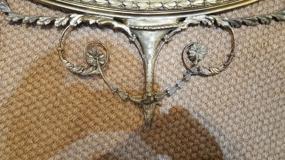 Late 19thC Neoclassical Oval Gilt Mirror View II