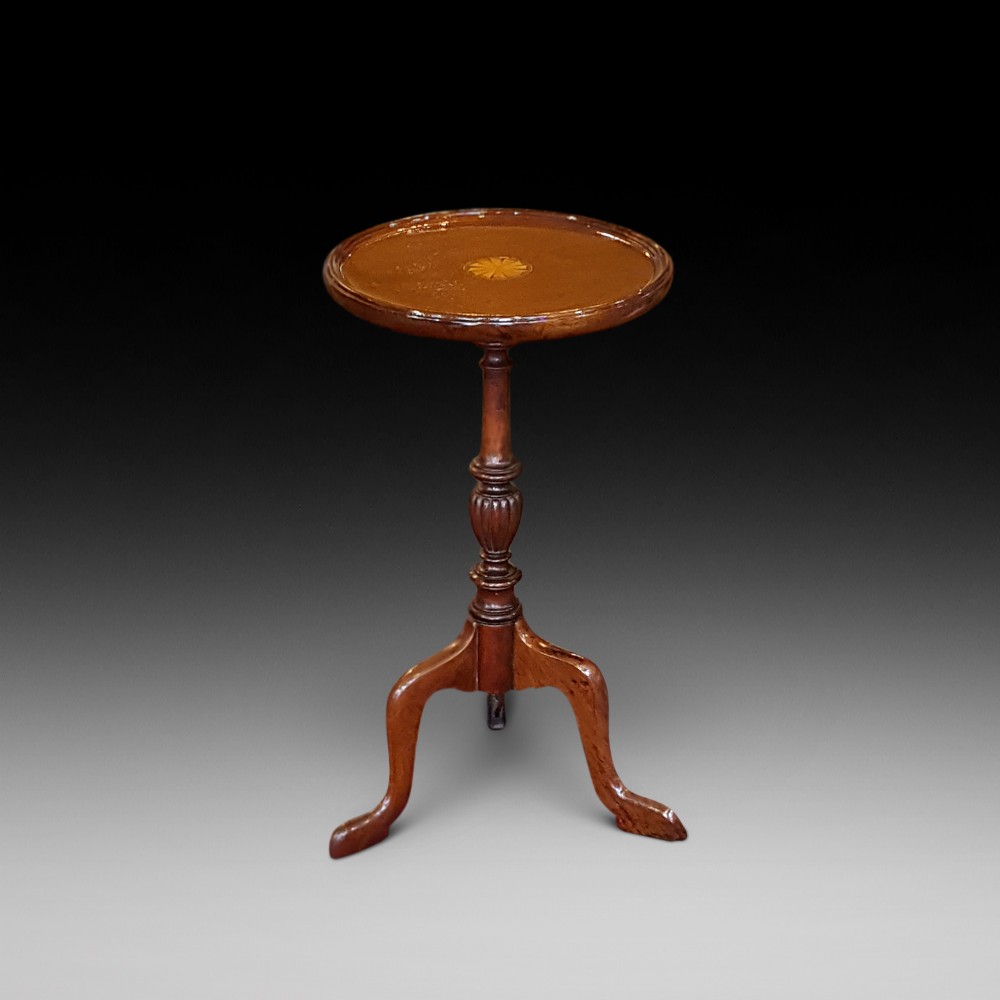 Edwardian Inlaid Mahogany Side Lamp Table
