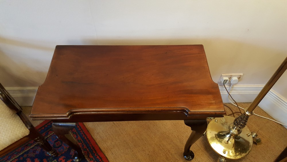 George II Mahogany Fold Over Card Table View II