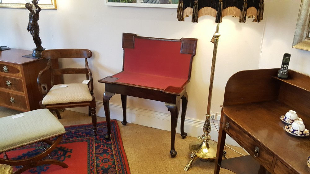 George II Mahogany Fold Over Card Table View III