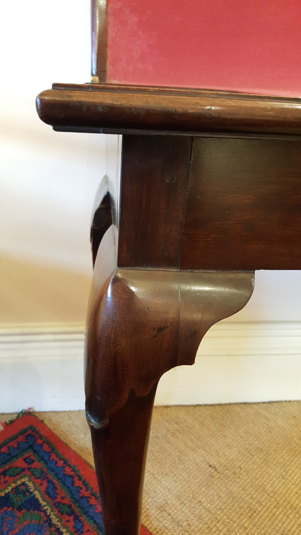 George II Mahogany Fold Over Card Table View V