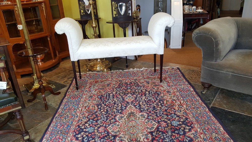 Edwardian Mahogany and Upholstered Window Seat View III